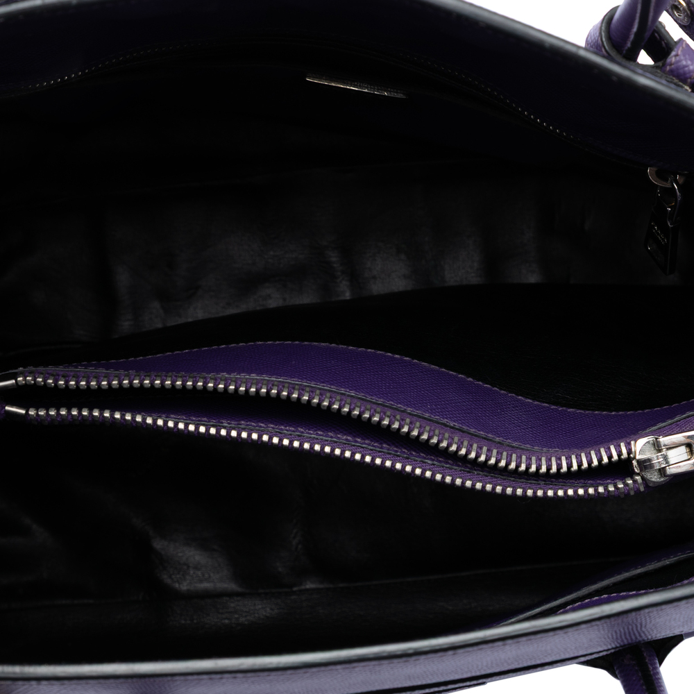 Pre-Loved Prada Saffiano Cuir Turnlock Twin Satchel - Picture 4 of 6